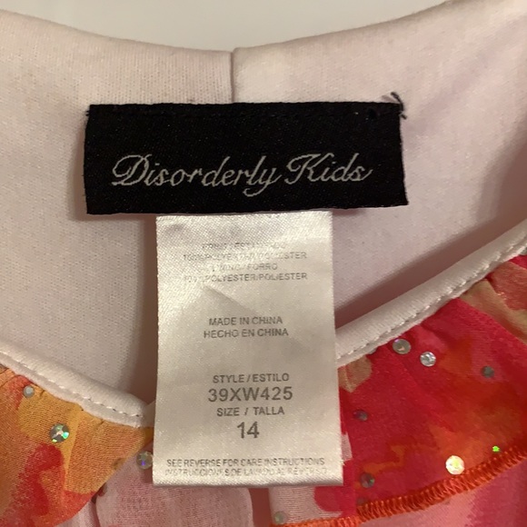 Girl’s Size 14 Disorderly Kids Tank Top Dress - Picture 3 of 7